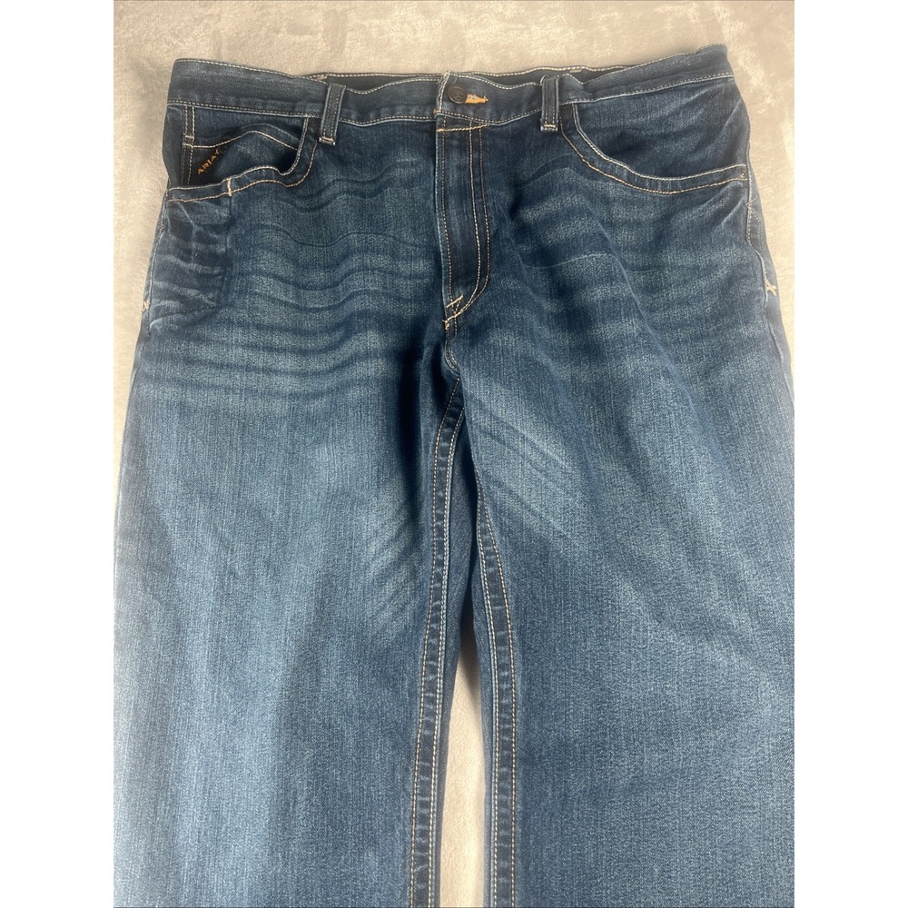 Ariat Rebar M4 Relaxed Boot Jeans Mens 40x34 Medium Wash Western Denim Rodeo